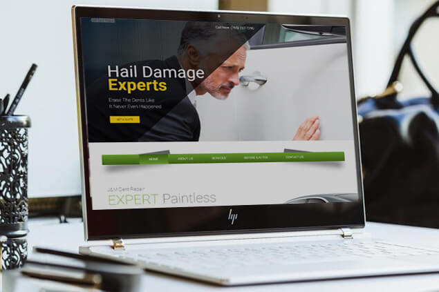 hail damage expert website design